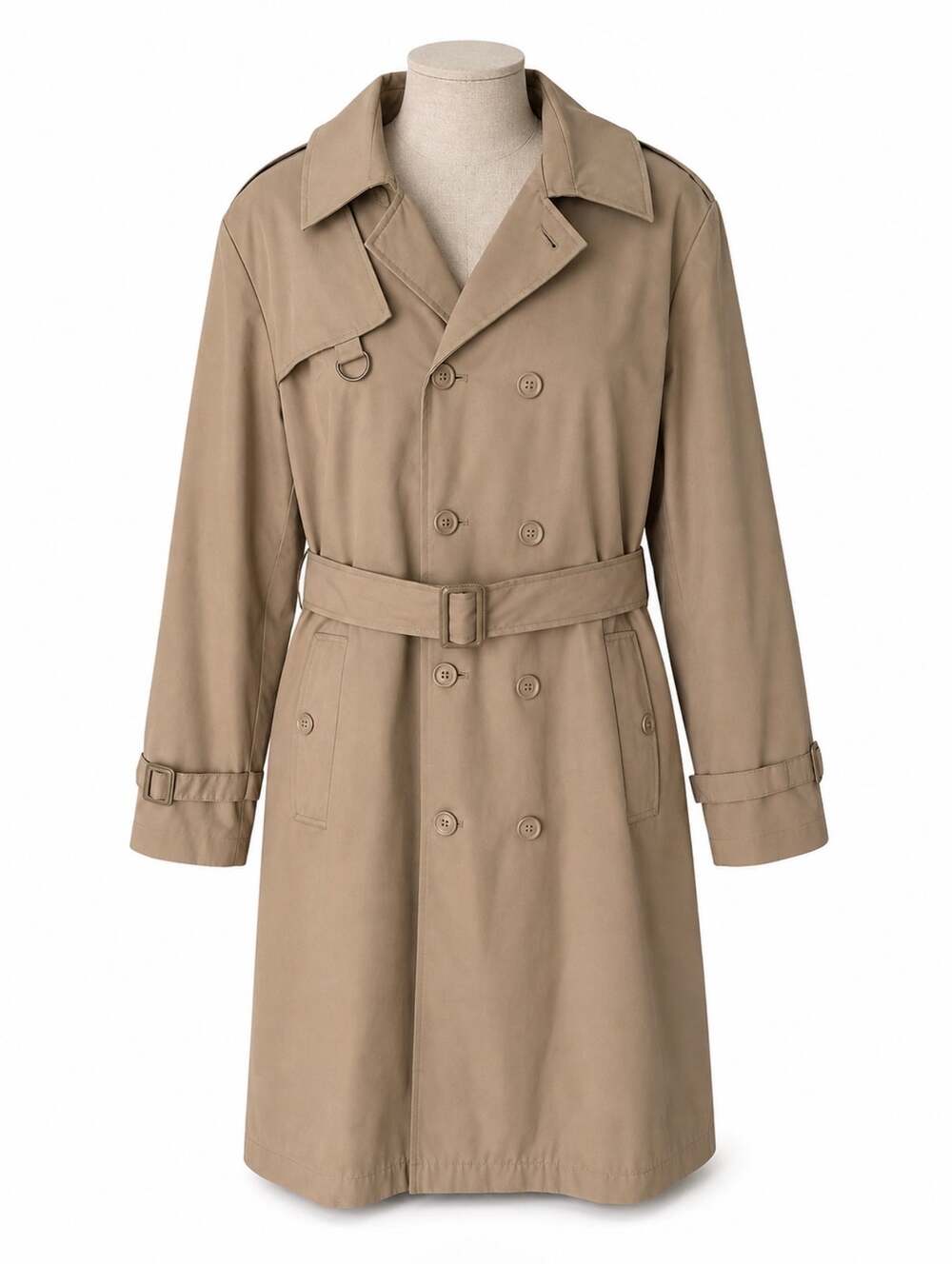 Vintage S. Rothschild Women’s 18 Tan Trench Coat Removable Liner Belted Classic